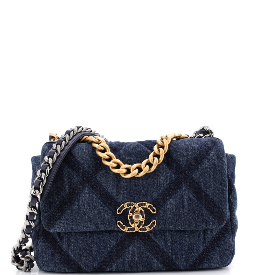 Chanel 19 Flap Bag Quilted Denim (1 of 6)