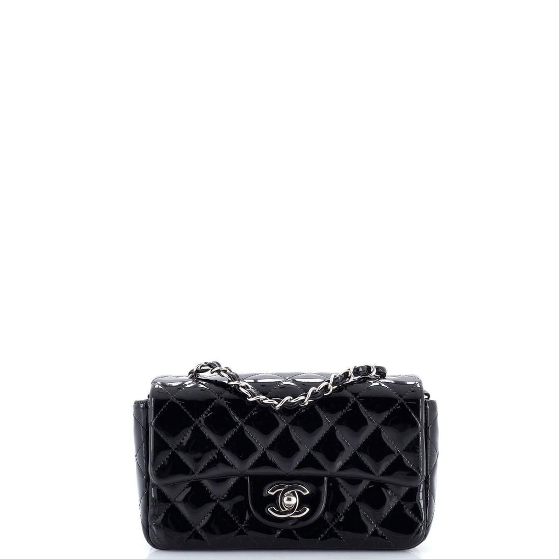 Chanel Classic Single Flap Bag Quilted Patent: A single flap closure over patent quilting is the whole design argument here, and it keeps the front clean where a double flap adds bulk. The 23 inch strap gives genuine crossbody length, and shorteni