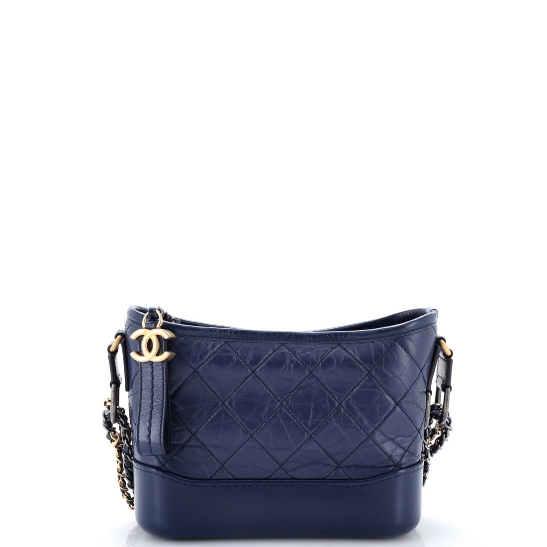 Chanel Gabrielle Hobo Quilted Aged Calfskin: Two drops are built into this Gabrielle, 27 inches for a crossbody line and 16 for the shoulder, which is the flexibility that keeps the model in constant rotation. Quilted aged calfskin has a dulled 