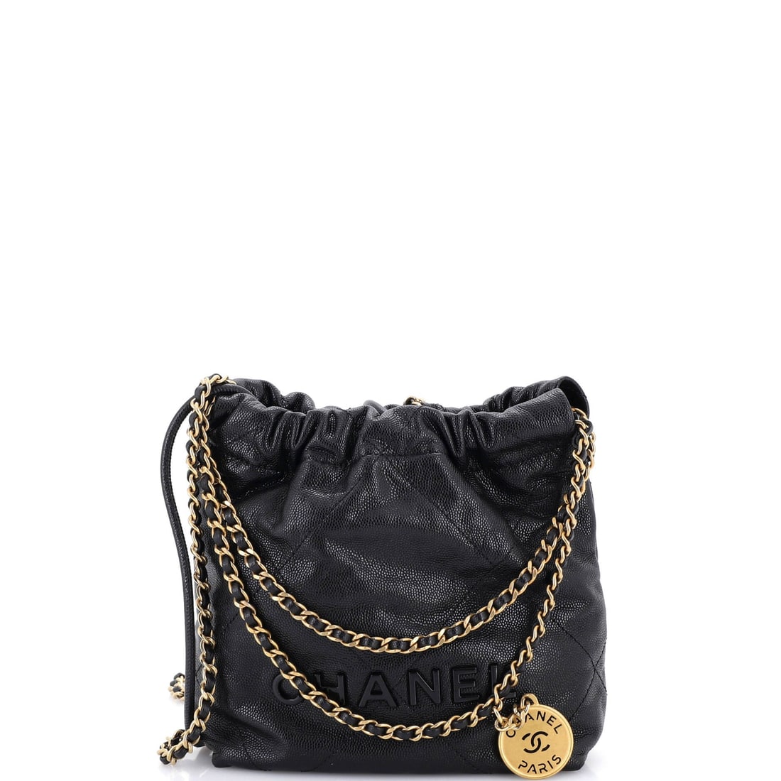 Chanel 22 Chain Hobo Quilted Caviar: Caviar 22s in the small format hold their shape far longer than calfskin equivalents, worth remembering on a 7 x 7.5 x 2.5 in bag destined to be carried in the hand. The quilting stays legible across 