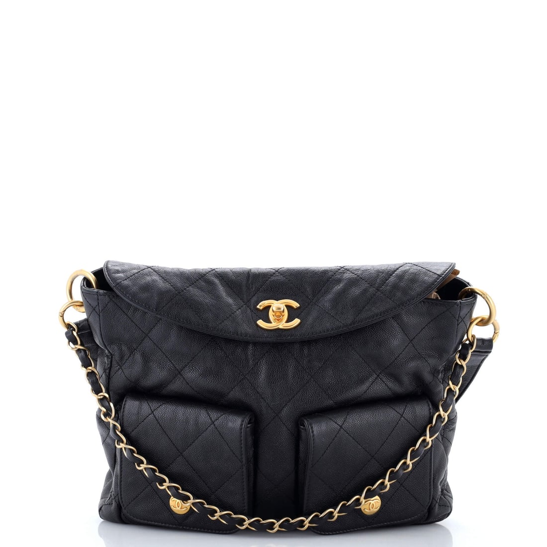 Chanel Supple Twins Hobo Quilted Caviar (1 of 7)
