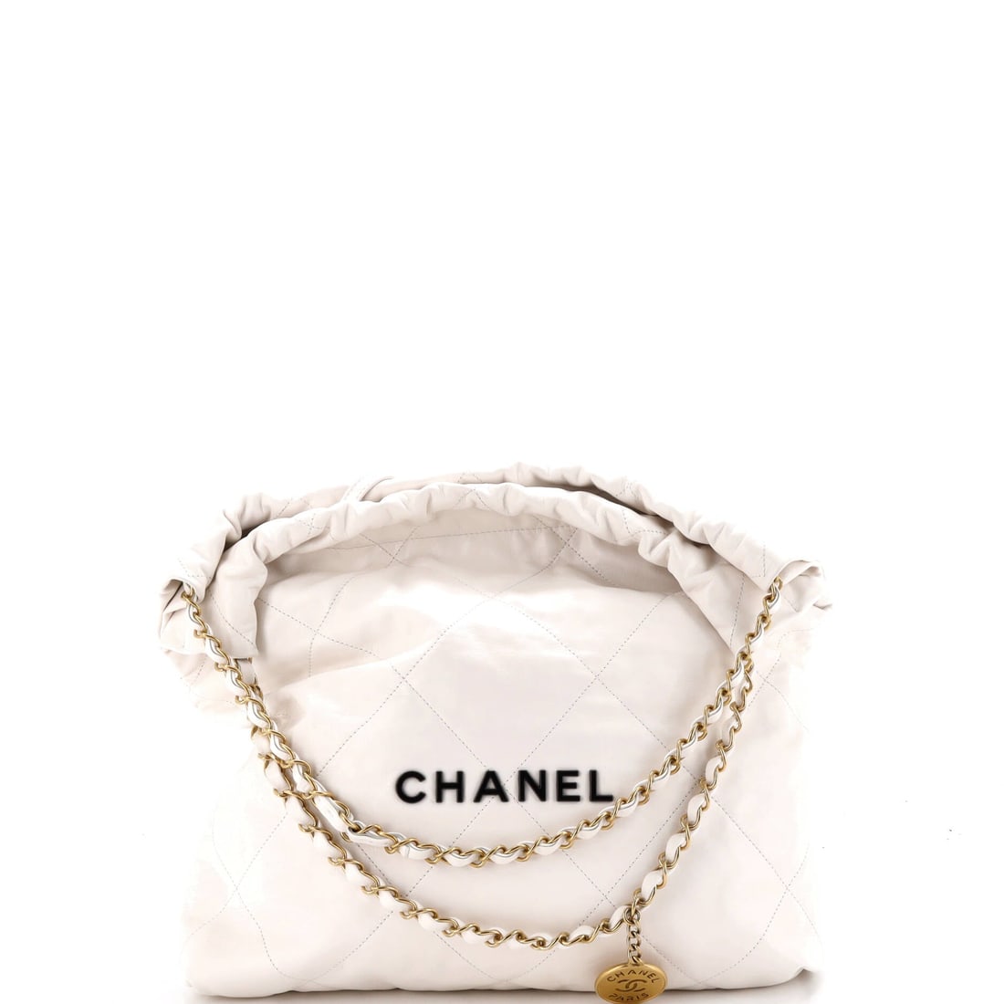 Chanel 22 Chain Hobo Quilted Calfskin: At 13 x 13.5 in this is the most squared of the large 22s, with a 3 in gusset keeping the profile trim. Quilted calfskin has relaxed into the softness the model gets chased for, and a 7 in drop sets i