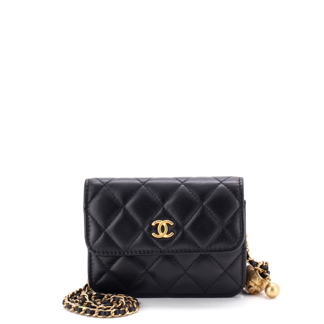 Chanel Pearl Crush Flap Clutch with Chain Quilted Lambskin (1 of 7)