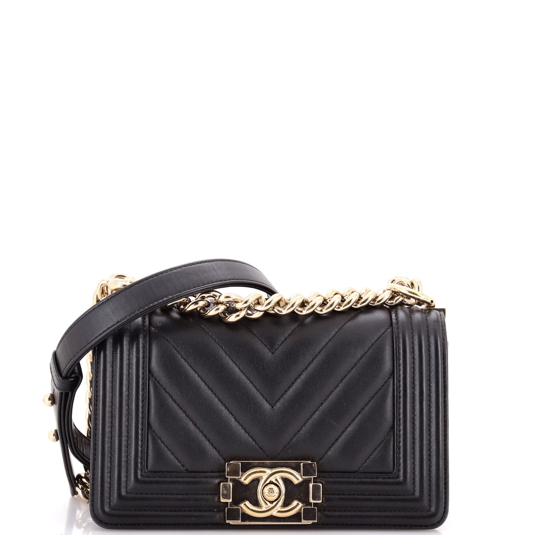 Chanel Boy Flap Bag Chevron Calfskin: Inside, the Boy is simple, one main compartment under a flap that shuts with that chunky clasp, which is why it carries more than its 8 by 5 inch front implies. Three inches of depth do the work. Cond