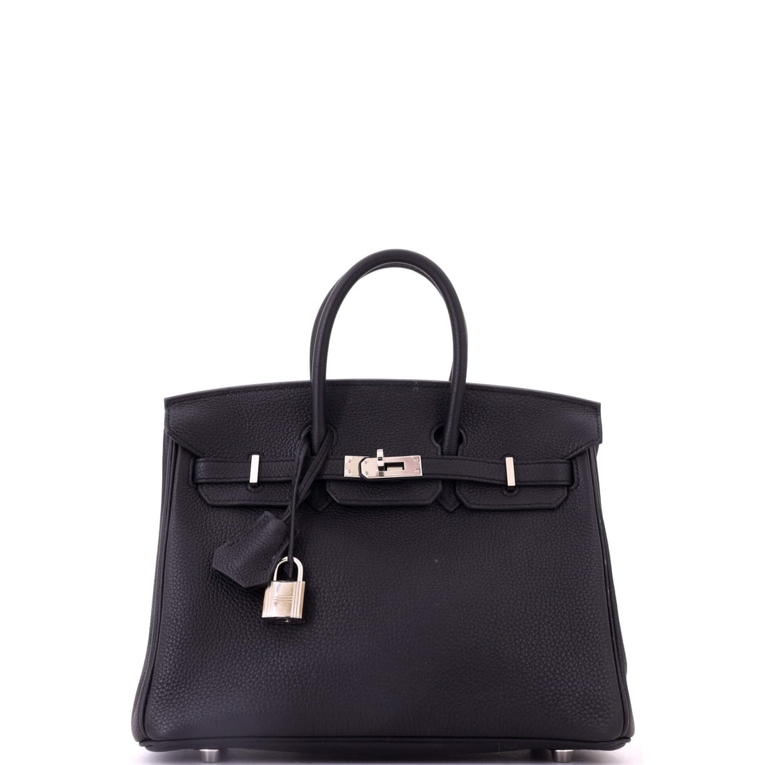 Hermes Birkin Handbag Black Togo with Palladium Hardware: Black Togo with palladium hardware is the quietest Birkin configuration Hermes makes, and quiet is exactly what a certain kind of bidder is after. The grain resists scuffing, and the silver-tone