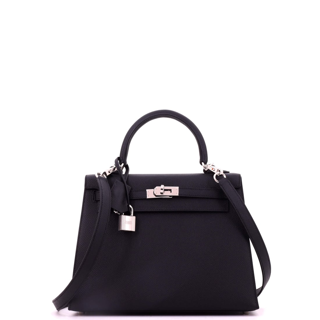 Hermes Kelly Handbag Black Epsom with Palladium Hardware: Palladium hardware on black Epsom is the most restrained Kelly Hermes builds, and restraint is what a lot of serious buyers are hunting. The embossed grain keeps corners crisp and cleans easily. Ten i