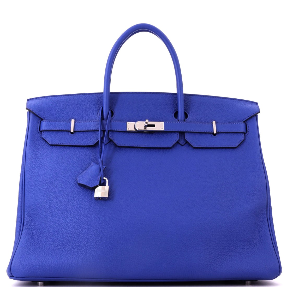 Hermes Birkin Handbag Blue Togo with Palladium Hardware (1 of 8)