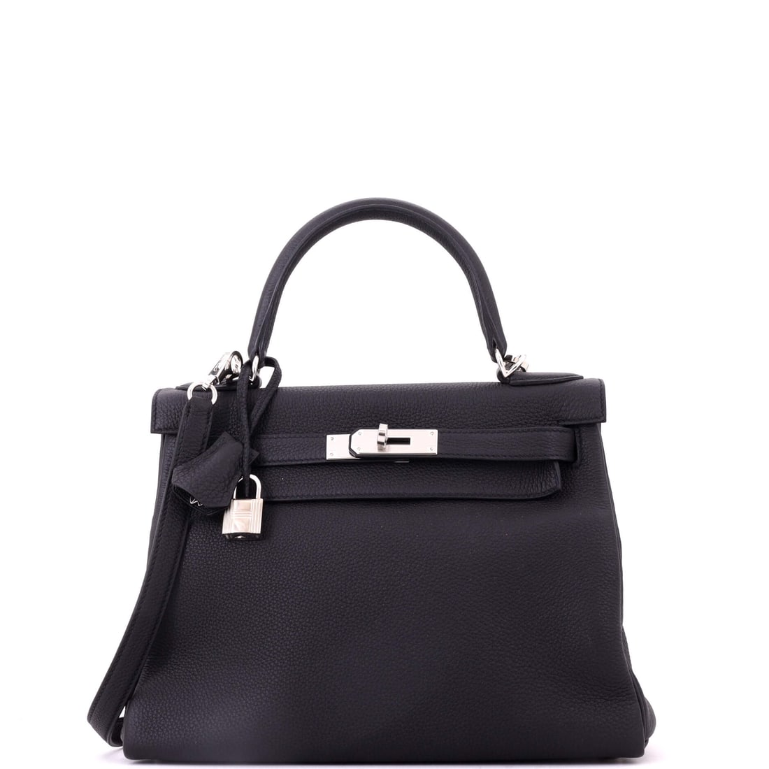 Hermes Kelly Handbag Black Togo with Palladium Hardware (1 of 8)