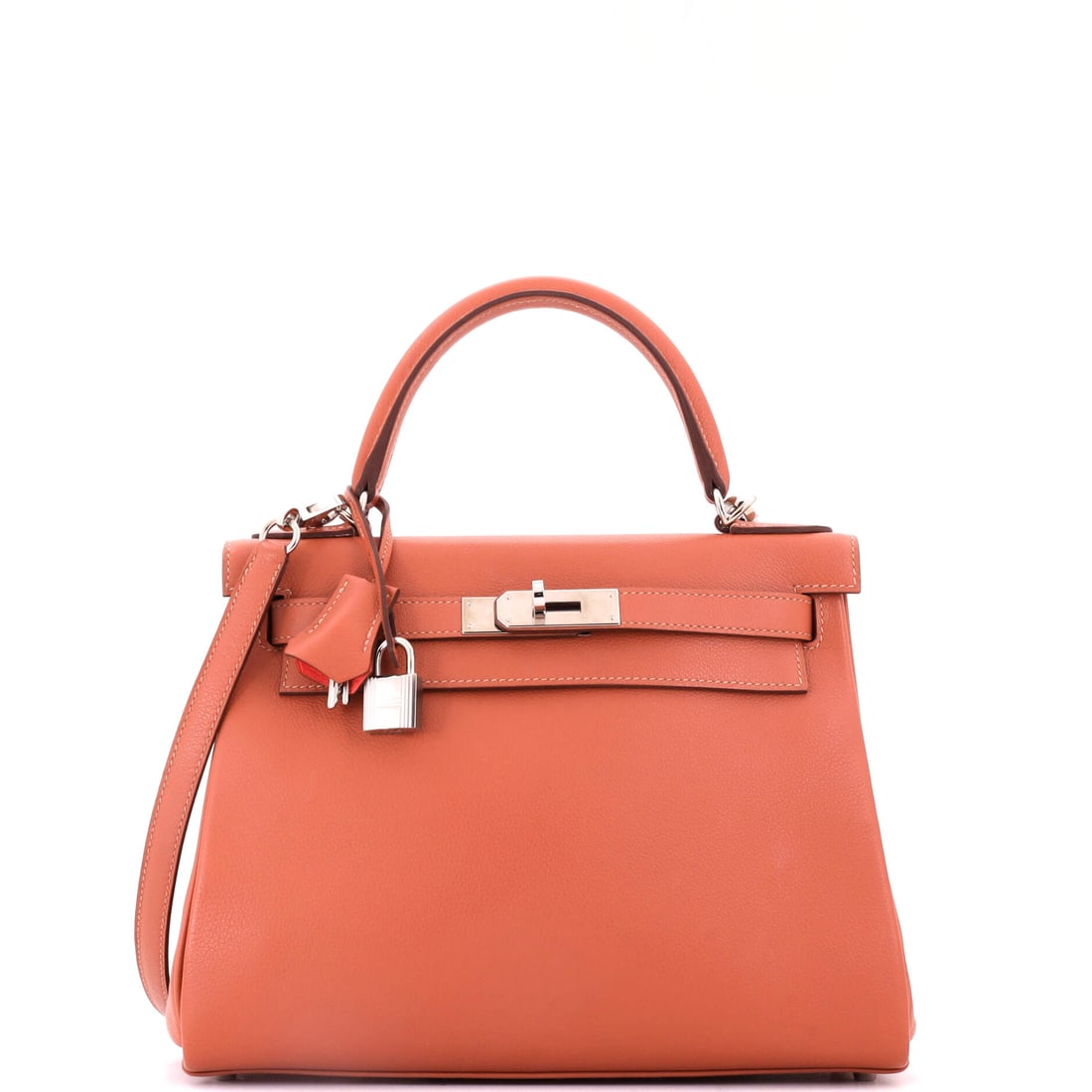 Hermes Kelly Handbag Verso Evercolor with Palladium Hardware (1 of 8)