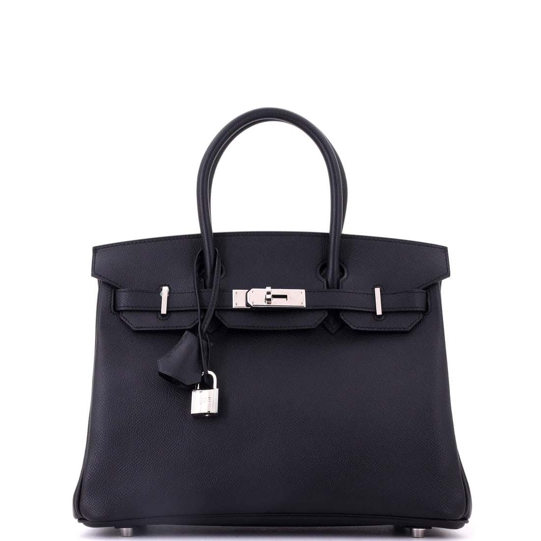 Hermes Birkin Handbag Black Epsom with Palladium Hardware (1 of 8)