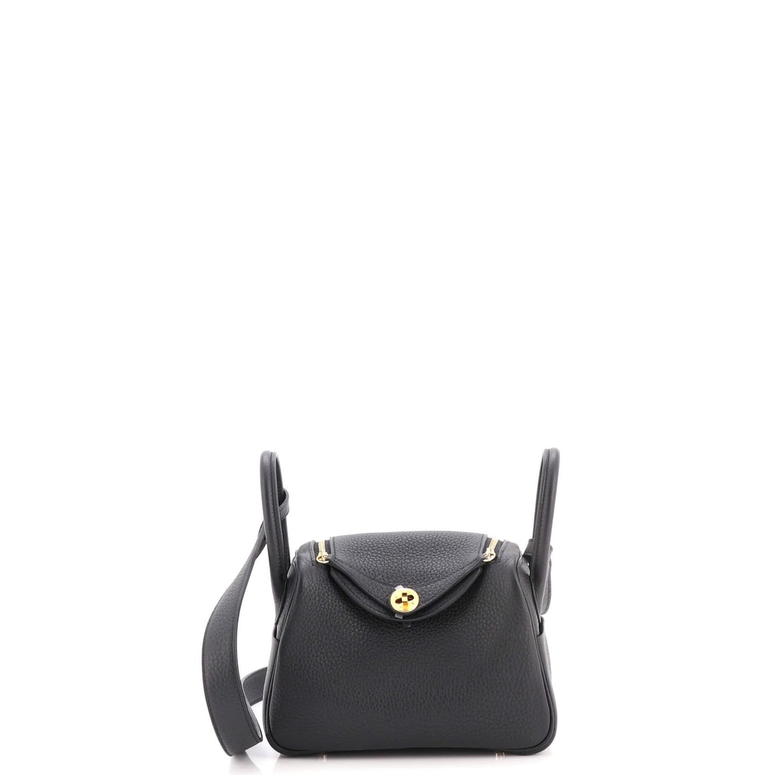 Hermes Lindy Bag Clemence: A mini Lindy in Clemence - 7 in wide, 5 in high, 4 in deep - soft-sided, double-handled and one of the few Hermes shapes that looks relaxed rather than formal. Grade A - Pristine. Maison de Beaubigonn
