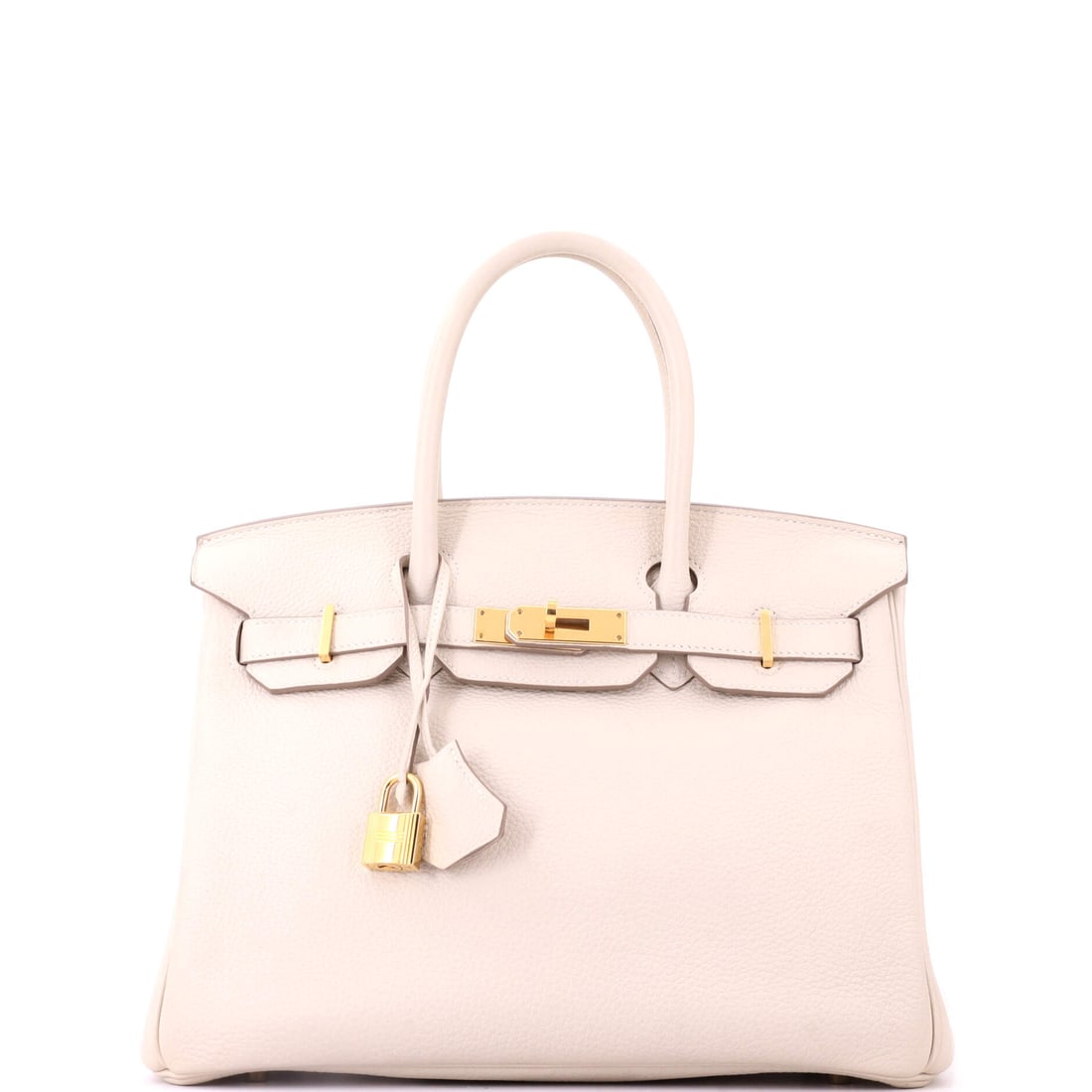 Hermes Birkin Handbag Light Clemence with Gold Hardware (1 of 9)