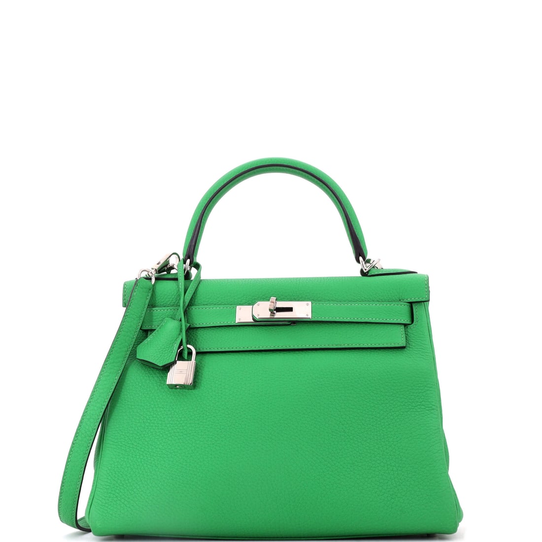 Hermes Kelly Handbag Green Togo with Palladium Hardware (1 of 7)
