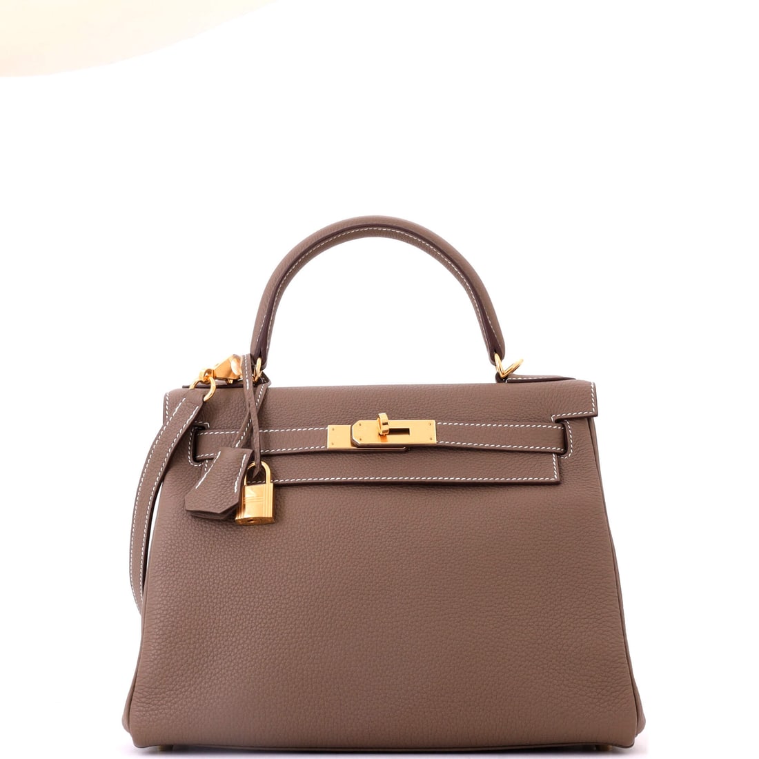 Hermes Kelly Handbag Grey Togo with Gold Hardware (1 of 8)
