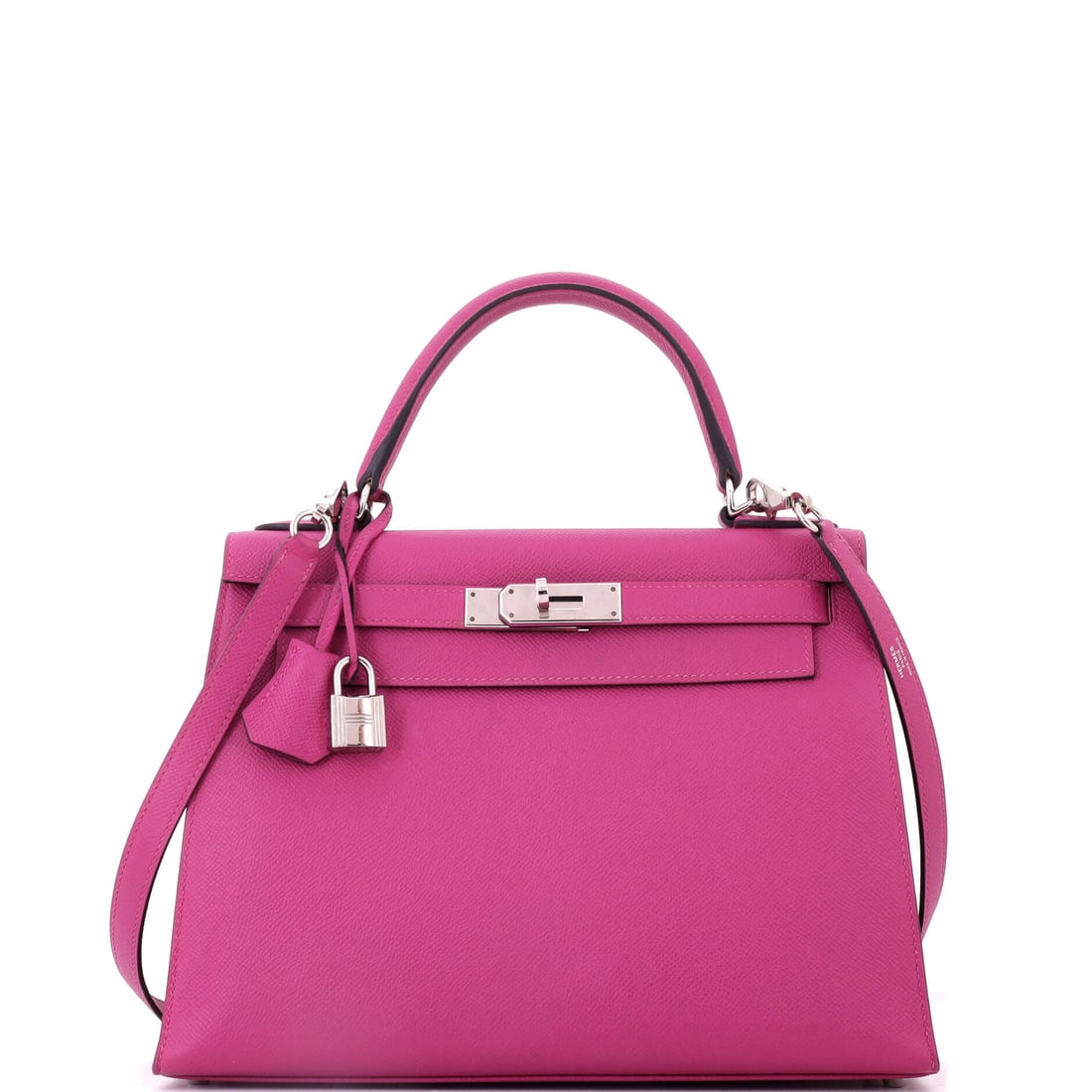 Hermes Kelly Handbag Pink Epsom with Palladium Hardware (1 of 8)