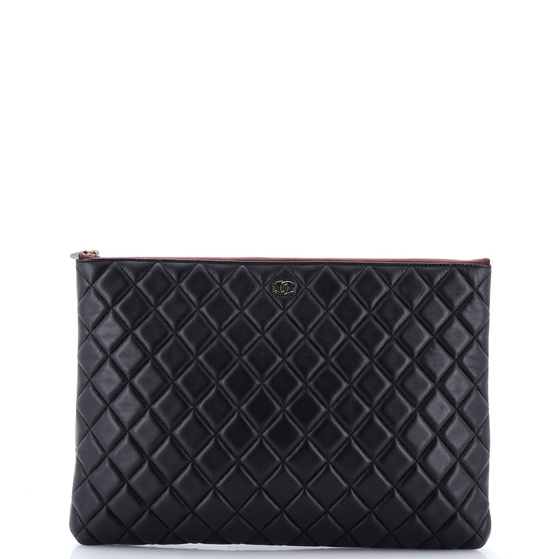Chanel O Case Clutch Quilted Lambskin (1 of 6)