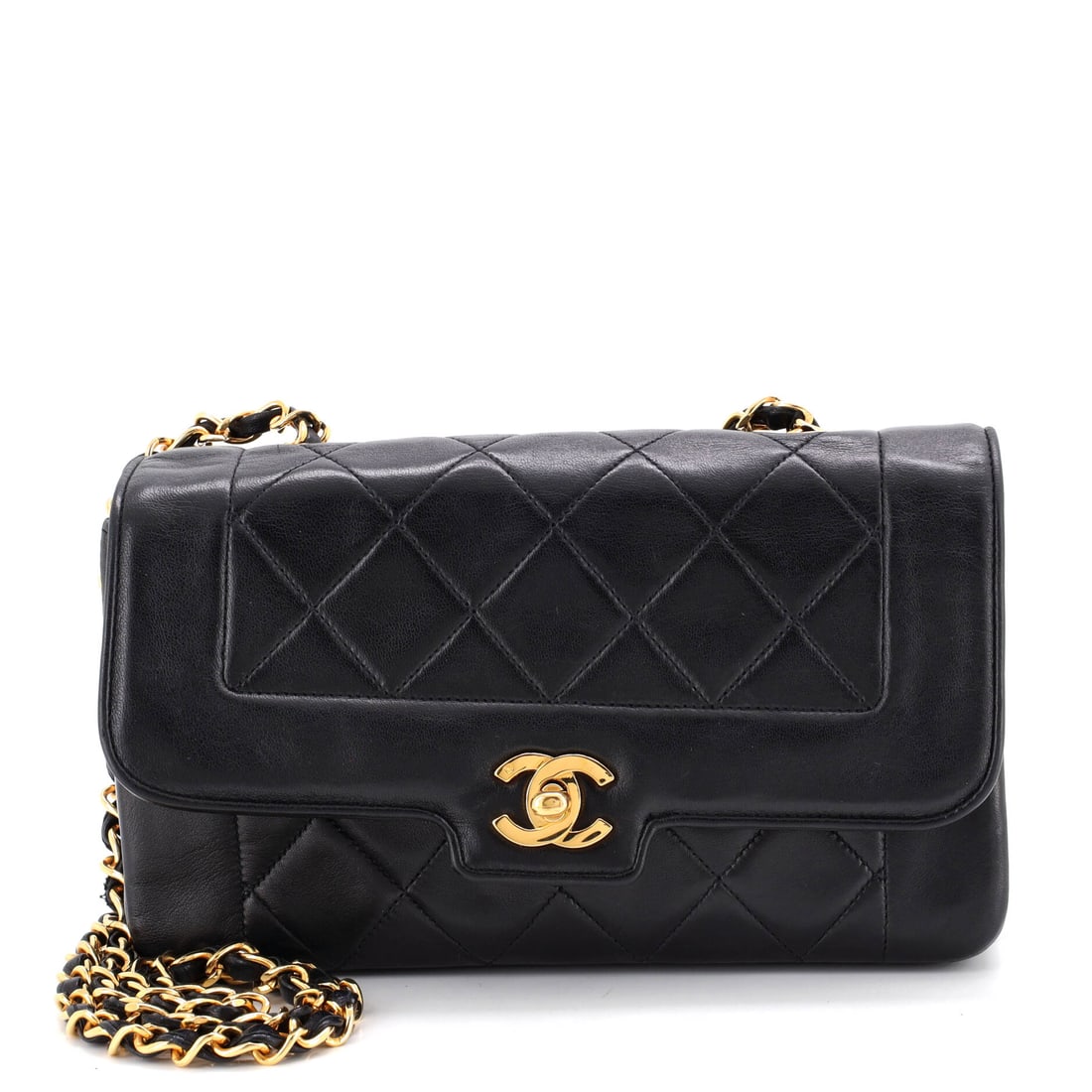 Chanel Vintage CC Chain Flap Bag Quilted Lambskin: Vintage lambskin behaves differently from current production, softer and more willing to settle into its own creases, and for many bidders that is exactly the draw. The Small here measures 8.5 by 5.5 