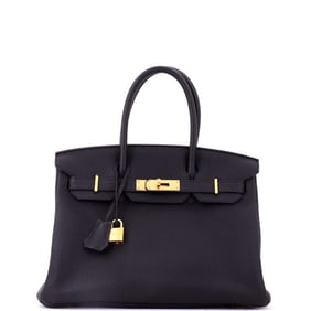 Hermes Birkin Handbag Black Togo with Gold Hardware