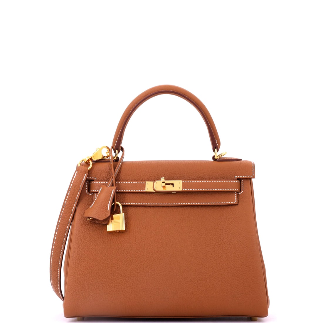 Hermes Kelly Handbag Brown Togo with Gold Hardware (1 of 8)