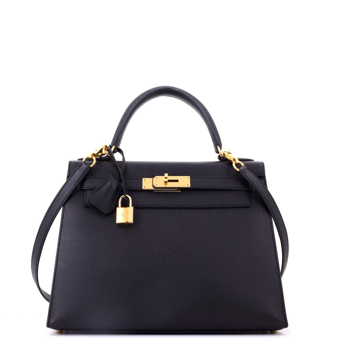 Hermes Kelly Handbag Black Epsom with Gold Hardware (1 of 8)