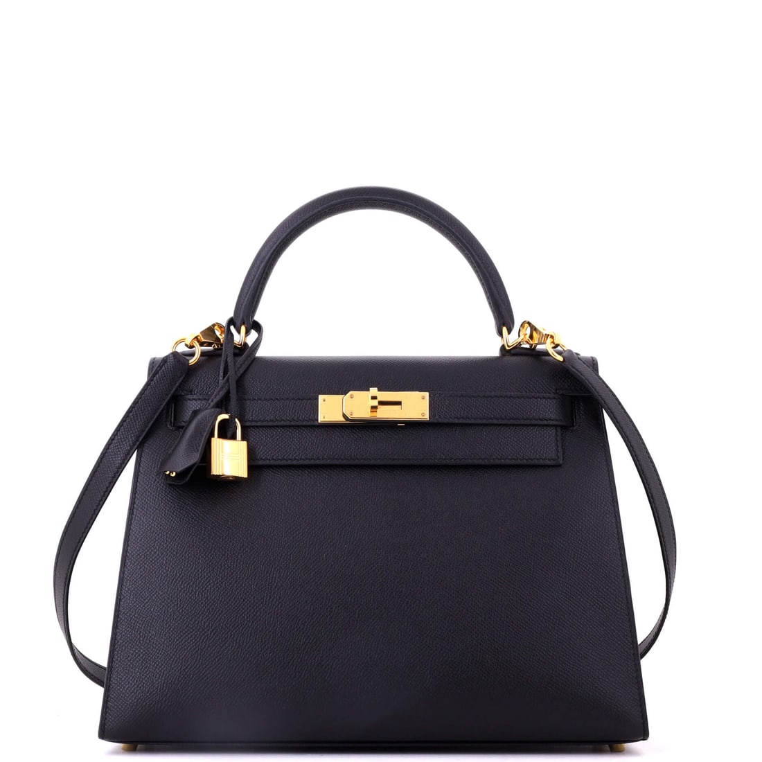 Hermes Kelly Handbag Black Epsom with Gold Hardware (1 of 8)