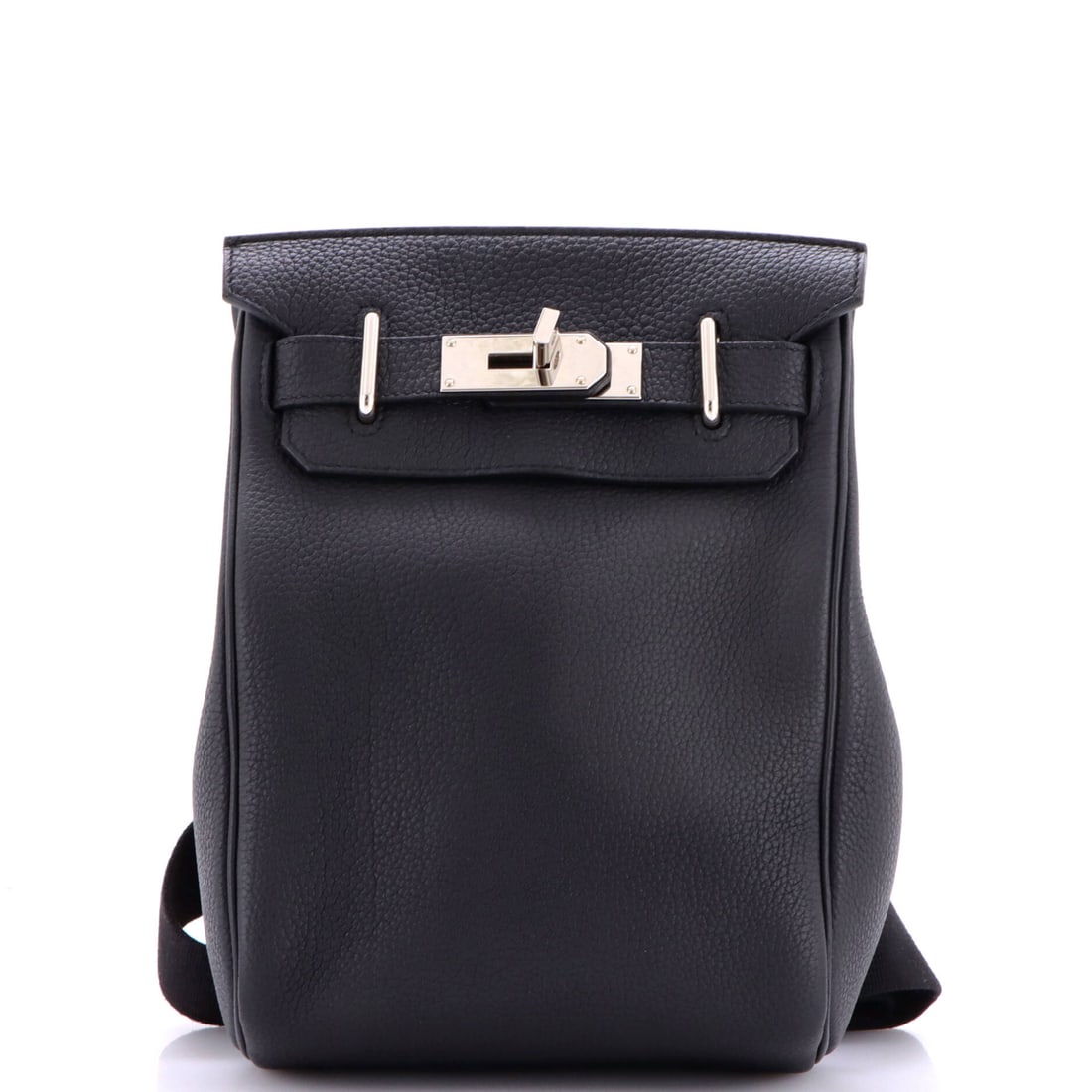 Hermes Hac a Dos Backpack Togo: Togo Hac a Dos, 7 in wide, 11 in high and 3 in deep. The vertical HAC proportions translated into a backpack, in the leather best suited to being worn. Grade C - Very Good. Maison de Beaubigonne