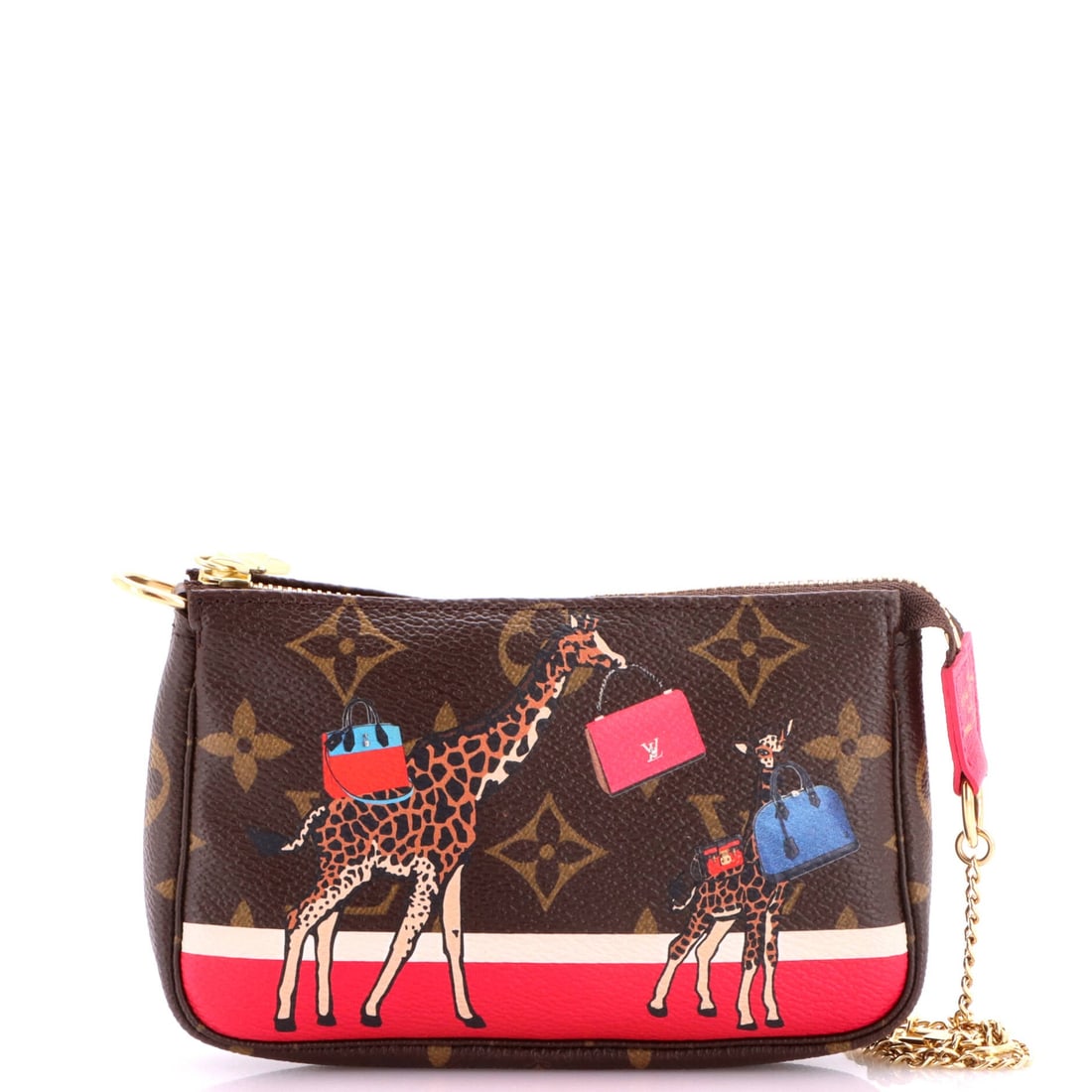 Louis Vuitton Pochette Accessoires Limited Edition Christmas Animation Monogram Canvas: This Pochette Accessoires comes in Christmas Animation Monogram Canvas, the small flat rectangle that started the wallet-on-chain category. It is a limited-edition run, which narrows the pool consider