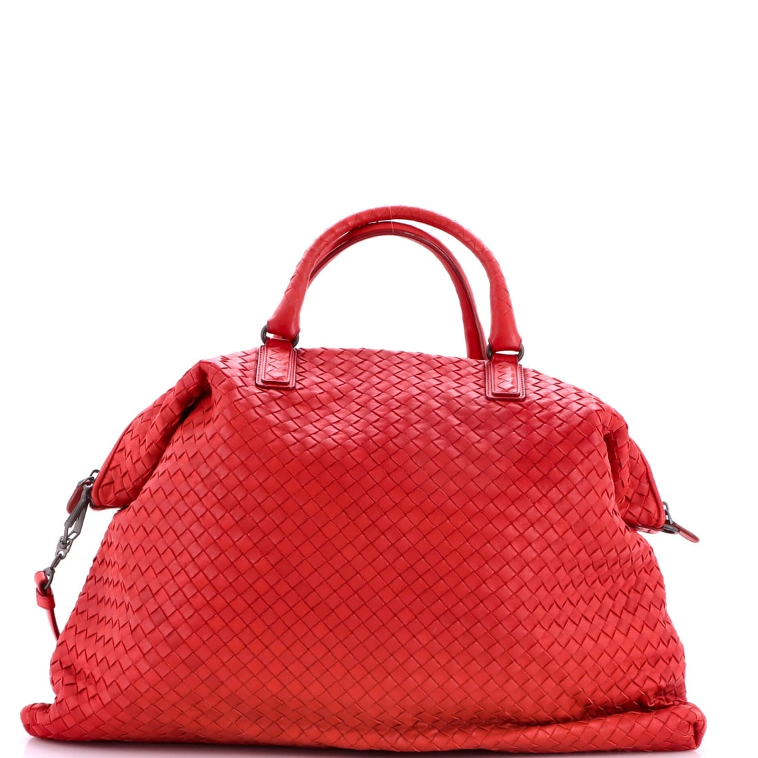 Bottega Veneta Convertible Satchel Intrecciato Nappa: Bottega Veneta Convertible Satchel in Intrecciato Nappa, a shoulder body that sits close under the arm. Woven construction means the surface flexes rather than creasing, so it ages differently from a 
