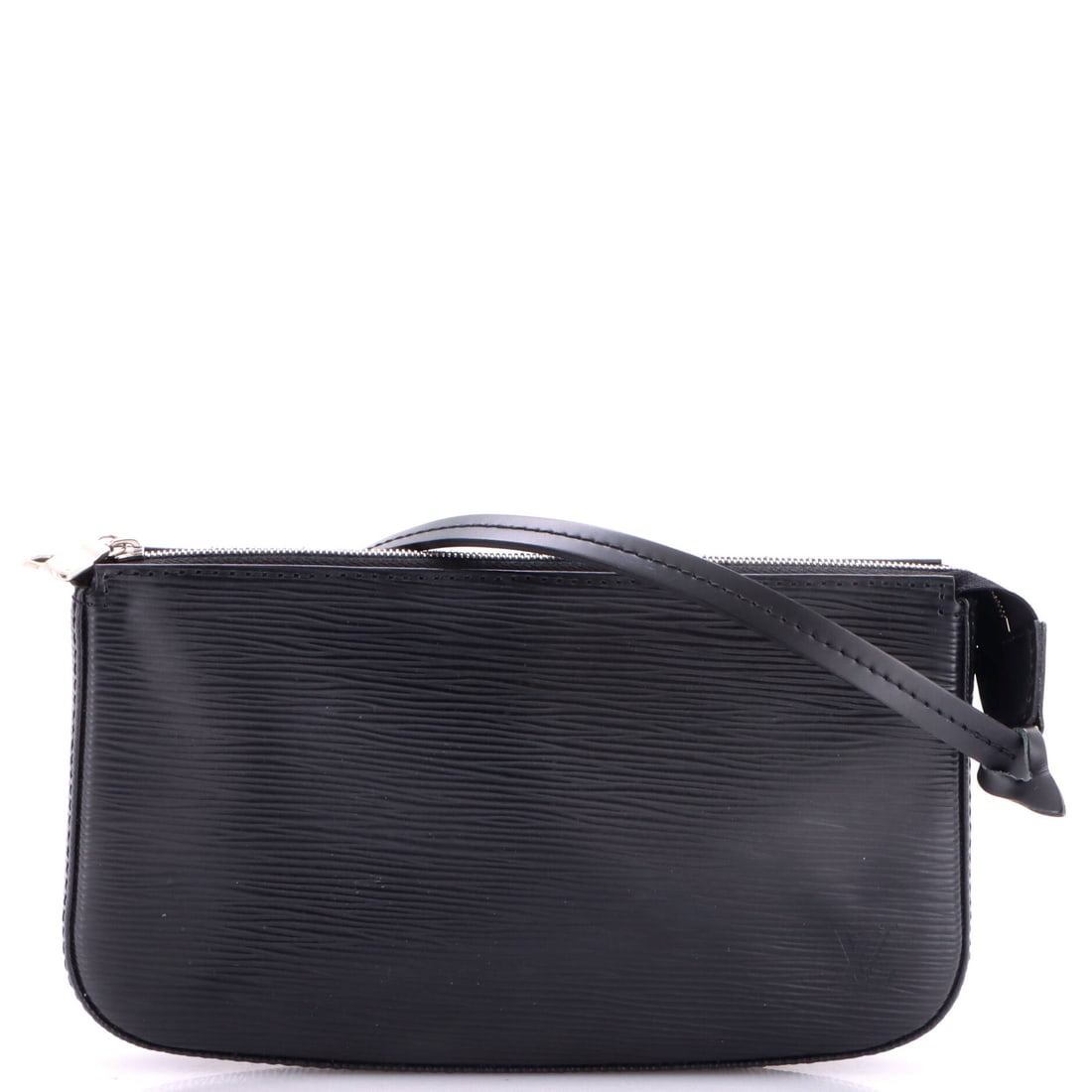 Louis Vuitton Pochette Accessoires NM Epi Leather: Louis Vuitton Pochette Accessoires NM in Epi Leather, the NM revision of the small flat pouch. Flat and light, it works clipped inside a larger bag or carried alone on a chain. Proportions are 9" W,