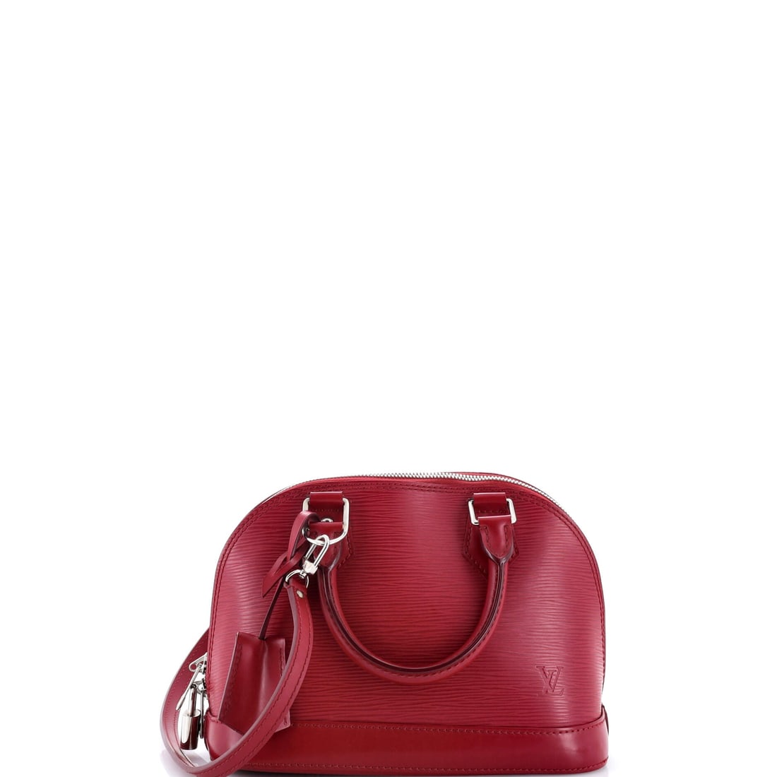 Louis Vuitton Alma Handbag Epi Leather: The Alma Handbag in Epi Leather, the shell shape that holds its posture whether full or empty. The Alma is the structured counterweight to the Speedy: it stands up, holds its lines and does not slouch