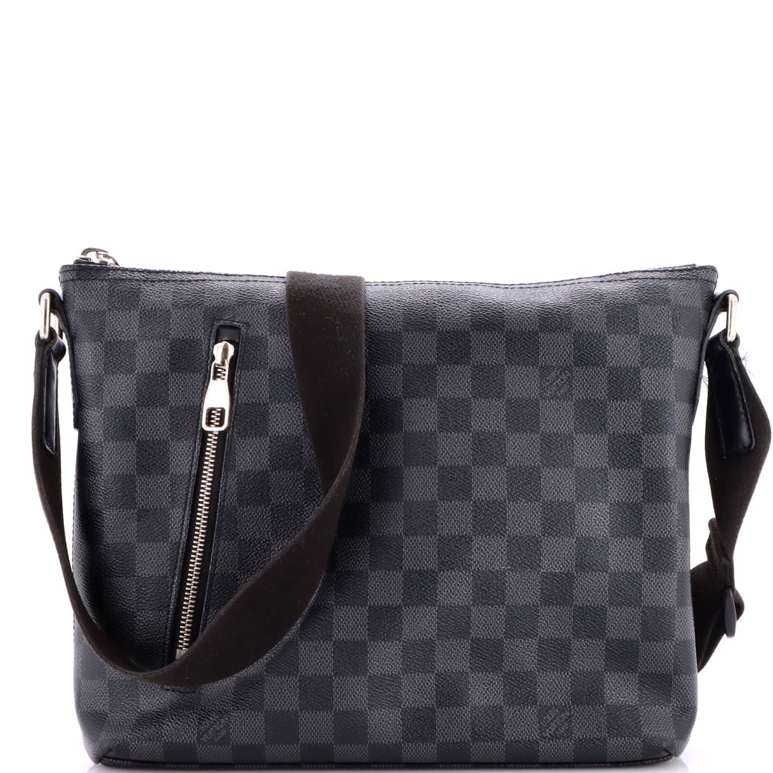 Louis Vuitton Mick Messenger Bag Damier Graphite: Louis Vuitton Mick Messenger Bag, built in Damier Graphite, a slim crossbody cut for documents and a tablet. Damier Graphite reads as a men's line but the Mick works as an unisex crossbody, which wide