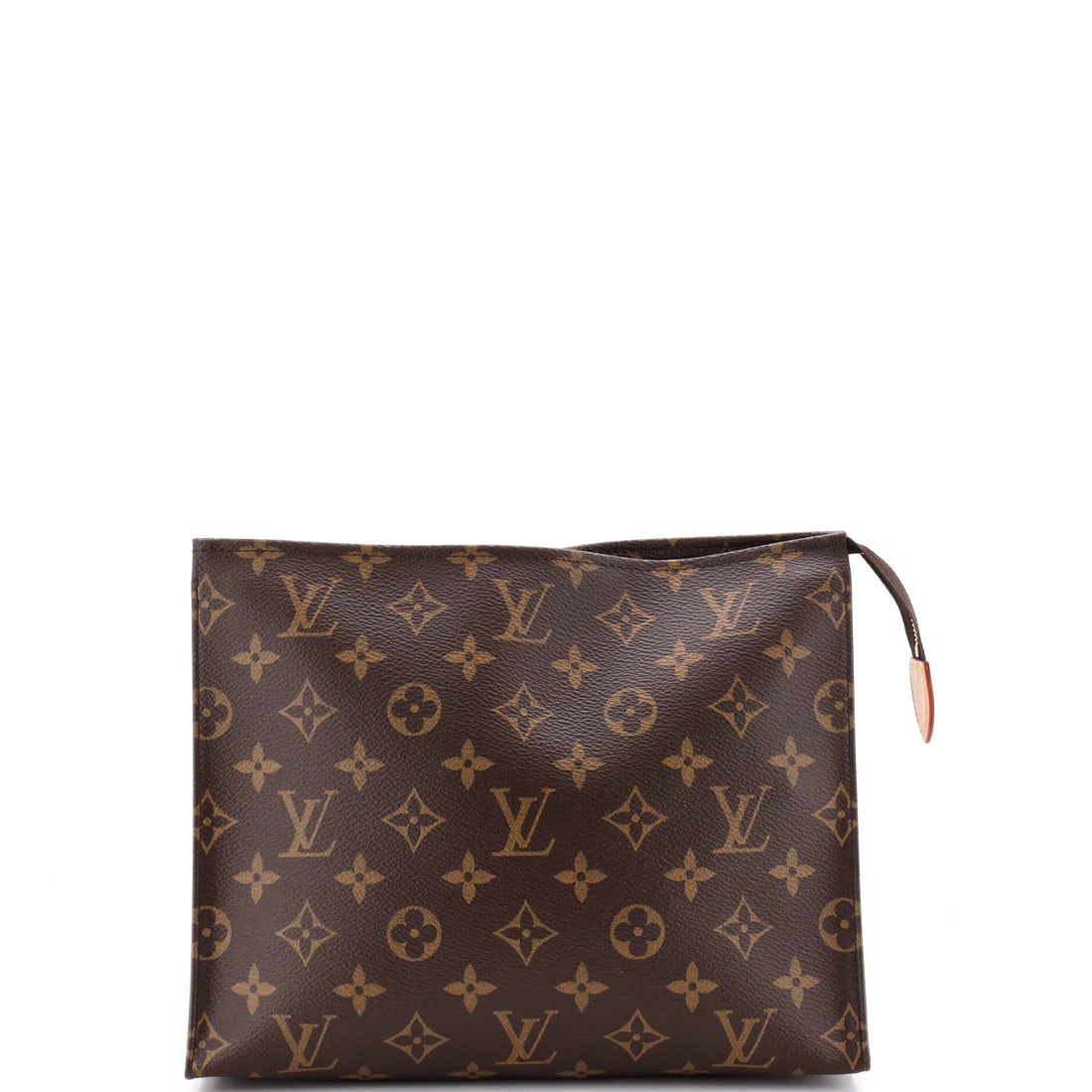 Louis Vuitton Toiletry Pouch Monogram Canvas: The Toiletry Pouch, Monogram Canvas, from Louis Vuitton - the rectangular zip pouch that doubles as a clutch. Wide zip opening and a lined interior make it genuinely usable rather than decorative. Ove