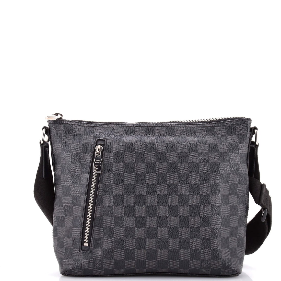 Louis Vuitton Mick Messenger Bag Damier Graphite PM: Built for documents and daily carry, the Mick Messenger PM is Vuitton at its most utilitarian. Damier Graphite - the checkerboard rendered in charcoal and black instead of brown - was developed for ex