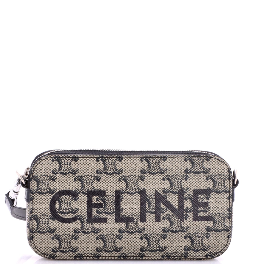 Celine Horizontal Pouch Crossbody Bag Logo Triomphe Coated Canvas (1 of 7)