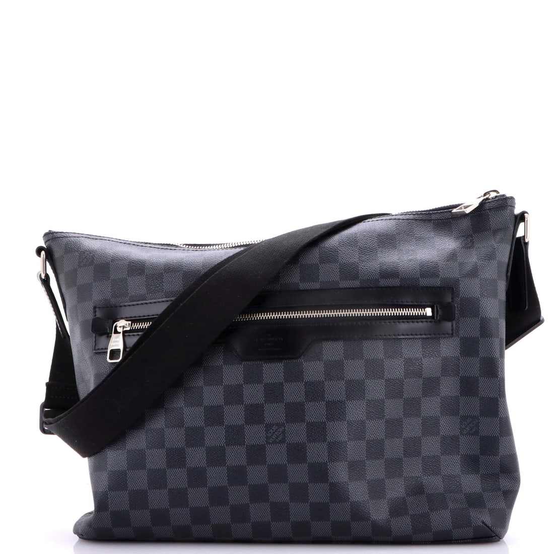 Louis Vuitton Mick Messenger Bag Damier Graphite MM: MM is the full-size Mick, and at 14.5 by 12 by 4 inches it moves out of messenger territory and into something closer to a soft briefcase. Four inches of depth across that width means a laptop, a fold