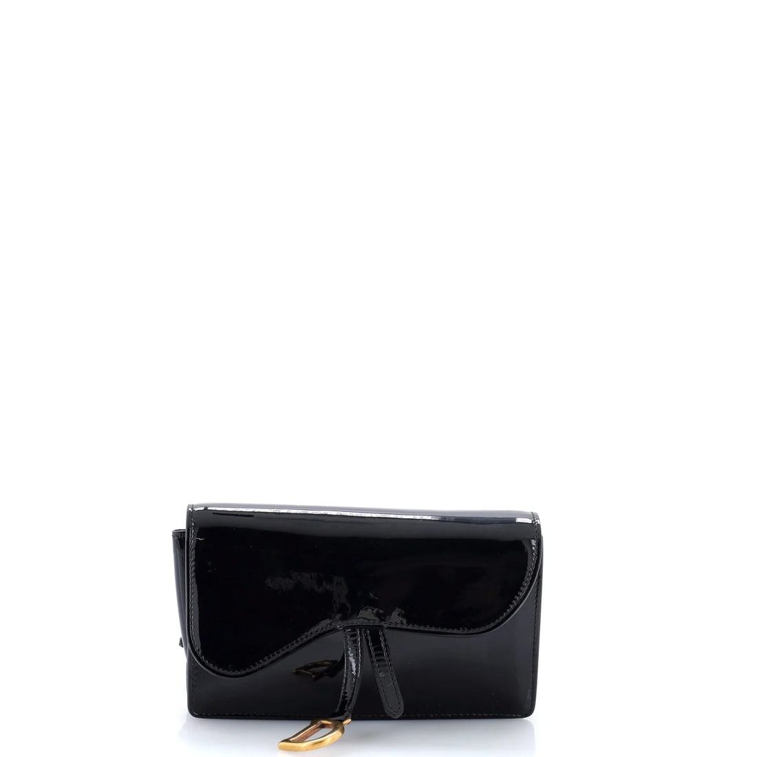 Christian Dior Saddle Rectangular Belt Bag Patent: Patent leather makes the Saddle Rectangular Belt Bag a very different object from its canvas siblings: high-shine, light-catching and firmly evening-leaning despite the practical format. The dimension