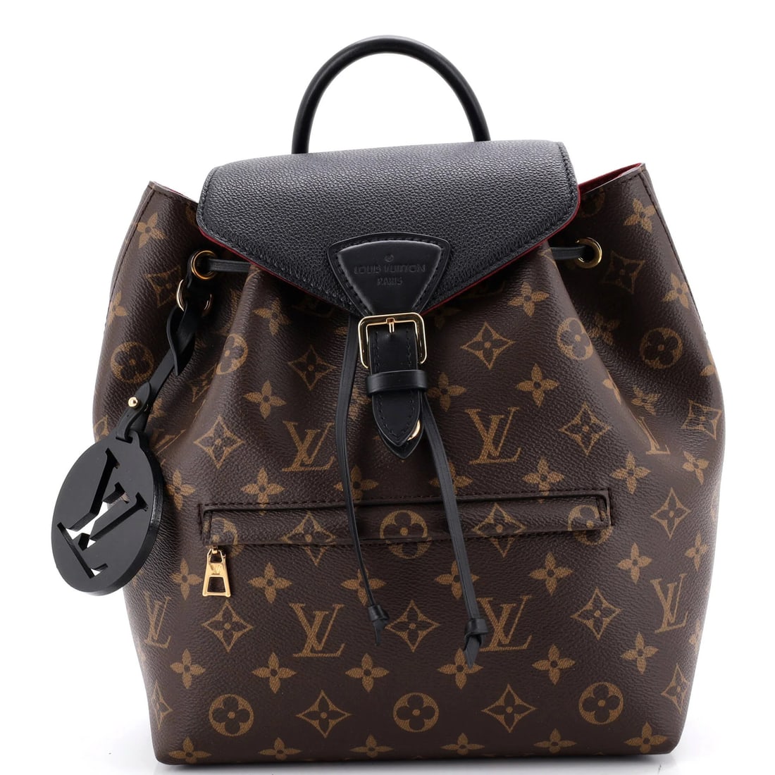 Louis Vuitton Montsouris NM Backpack Monogram Canvas with Leather PM: The Montsouris arrived in 1994 named for a Paris park, and the NM revision kept its rounded body while cleaning up the strap adjustment. At roughly 9 by 12 by 5.5 inches the PM carries a real day's co