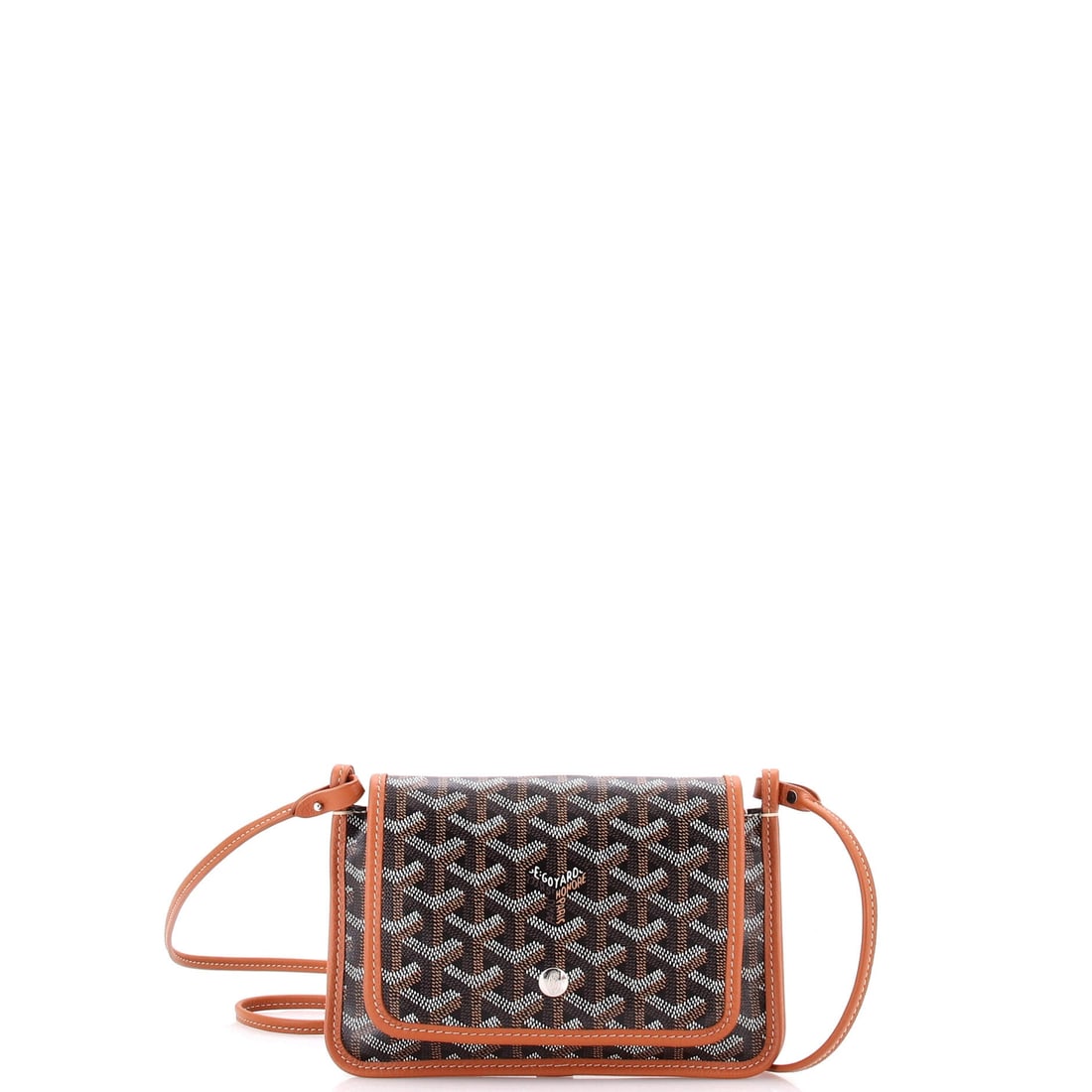 Goyard Structured Saigon Top Handle Bag Coated Canvas with Leather Mini: A structured Saigon in plain coated canvas is Goyard at its most disciplined: a squared body, a clasp closure and a top handle, with the chevron doing every bit of the decorating. Mini measures 8