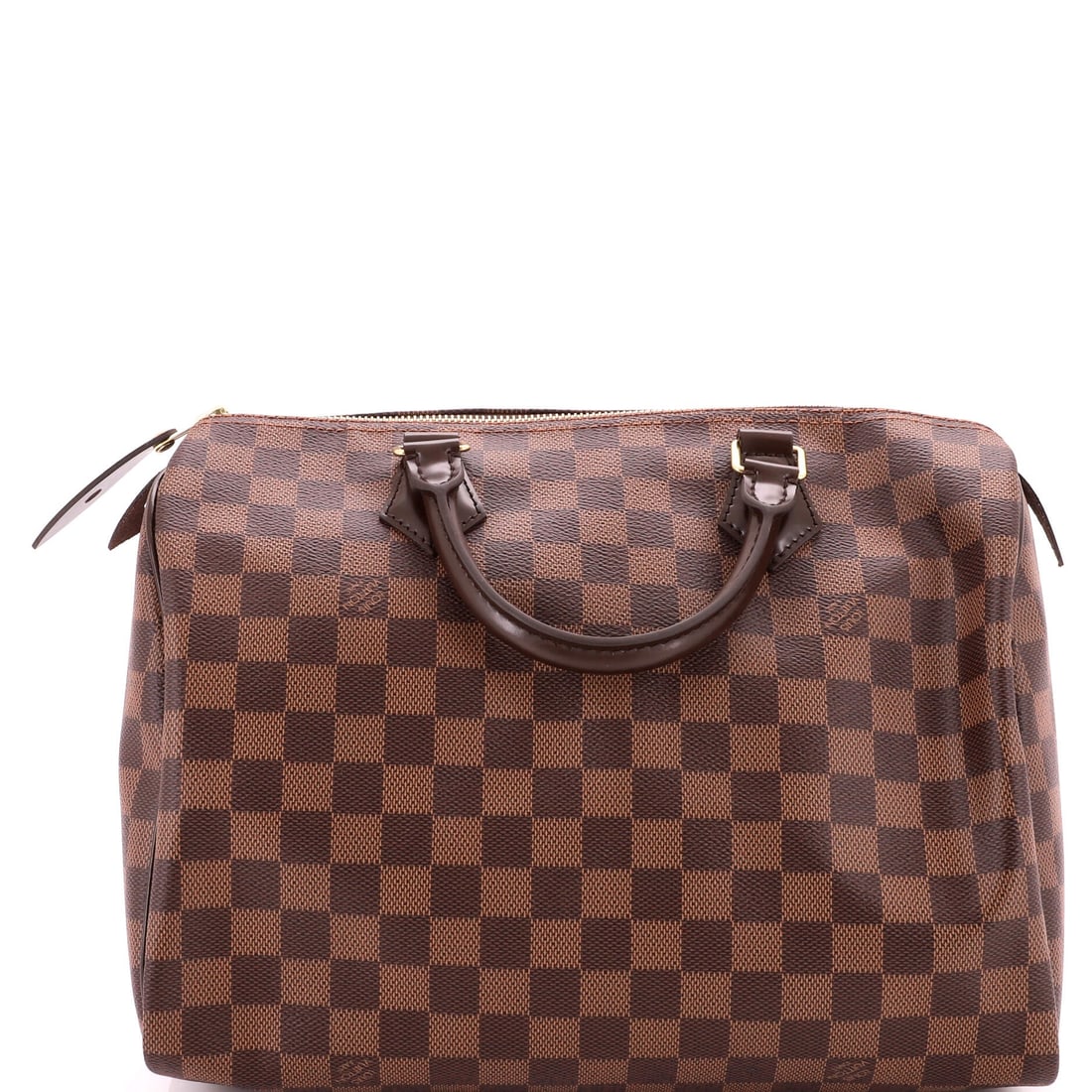 Louis Vuitton Speedy Handbag Damier 30: Damier has always been the house's other canvas, and the 30 is where it makes the most sense: large enough for a full day, small enough to stay a handbag. That checkerboard was first used in 1888, whi