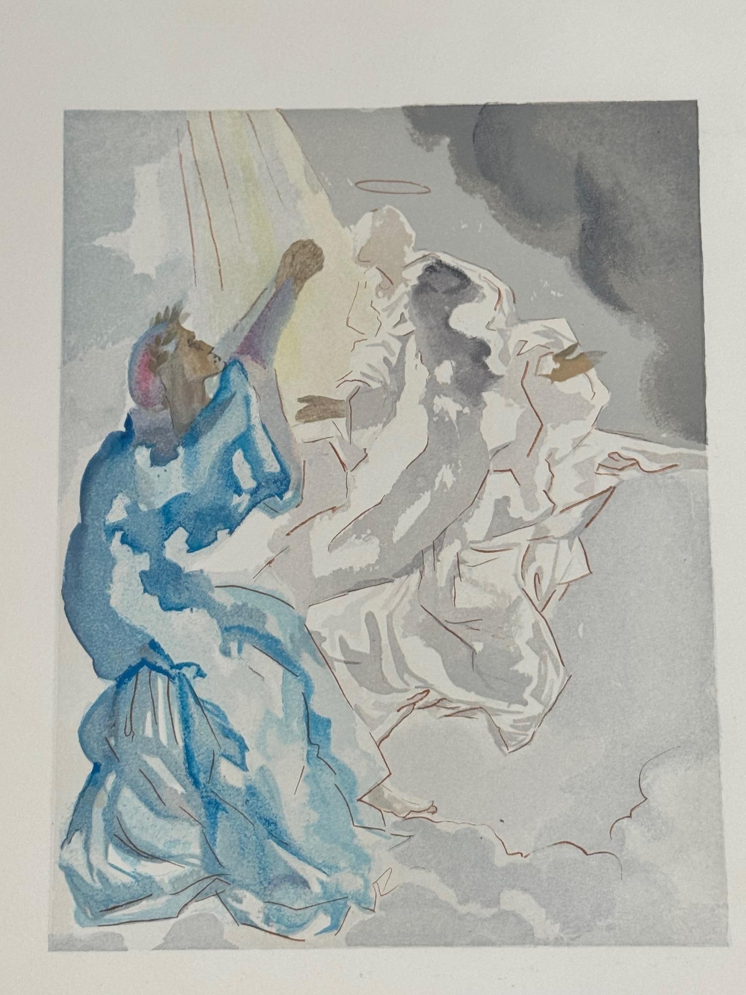 LOT OF 5 Pieces, Salvador Dali Prints From the Divine Comady Series HEVEN, to include, CREATION OF (1 of 10)