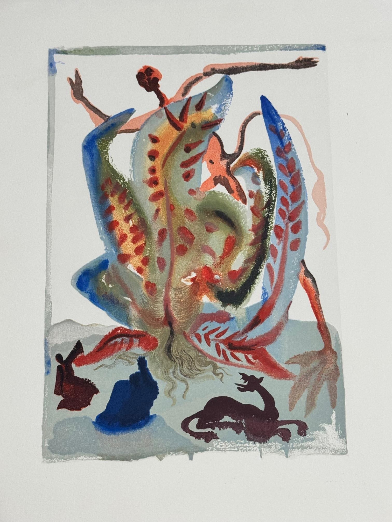 Signed Salvador Dali Print 