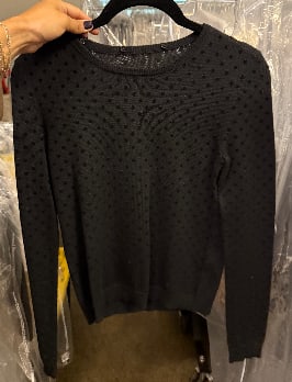 Alice + Olivia black polka dot sweater (1 of 3)