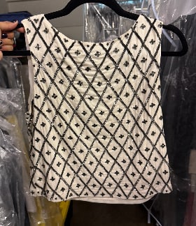 Alice + Olivia sleeveless top with black diamond and floral pattern: Brand new with tagsSize XS