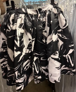 Alice + Olivia black and white abstract floral print skirt (1 of 3)