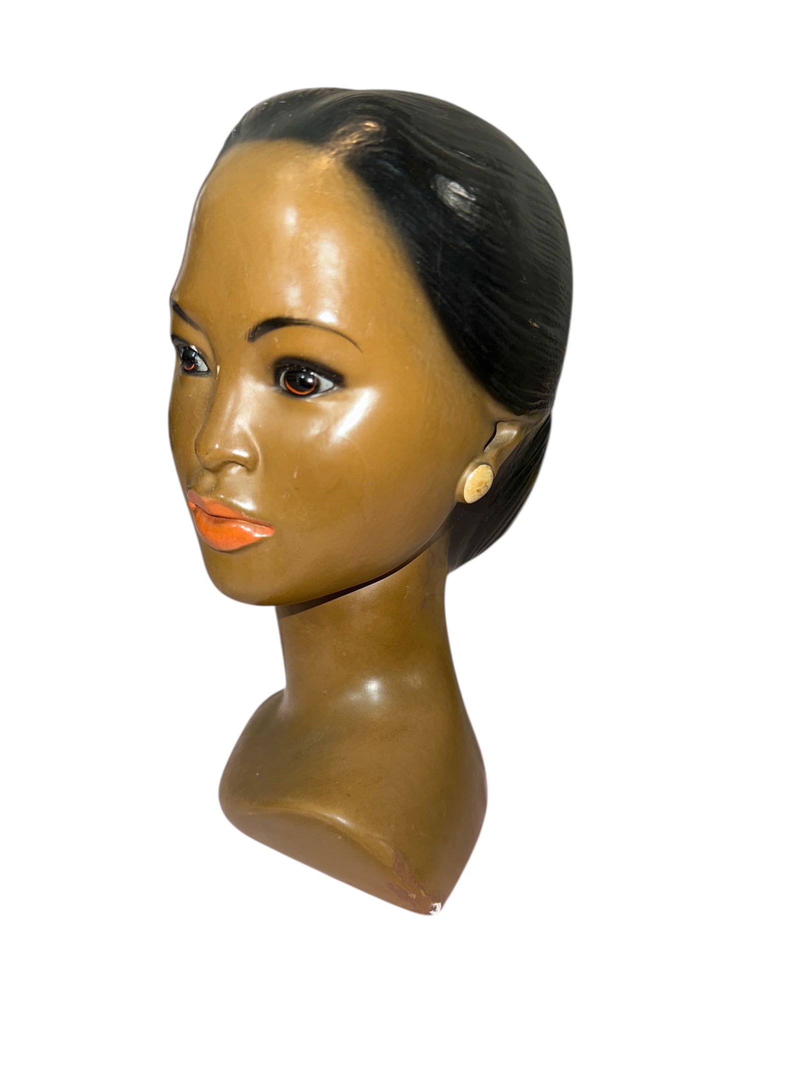 Vtg MCM Marwal Chalkware Bust