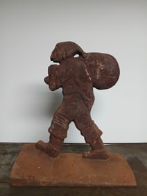 Vintage Cast Iron Santa Door Stop