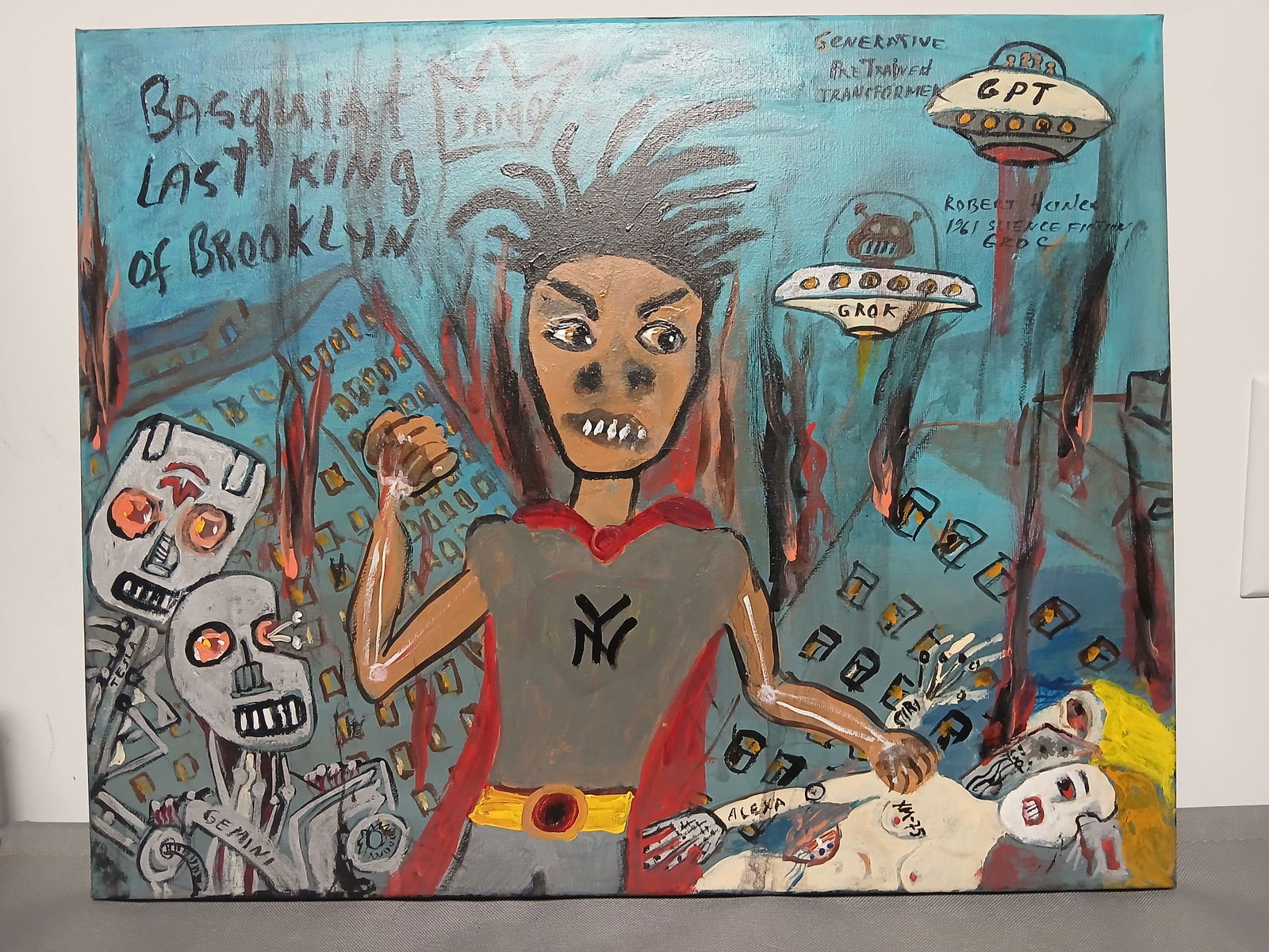 Outsider Art Painting Jean Michel Basquiat (1 of 5)