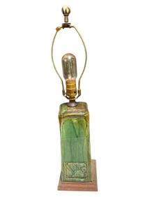 EAFERRARI blind dog designs Pottery TABLE LAMP Red Hook NY