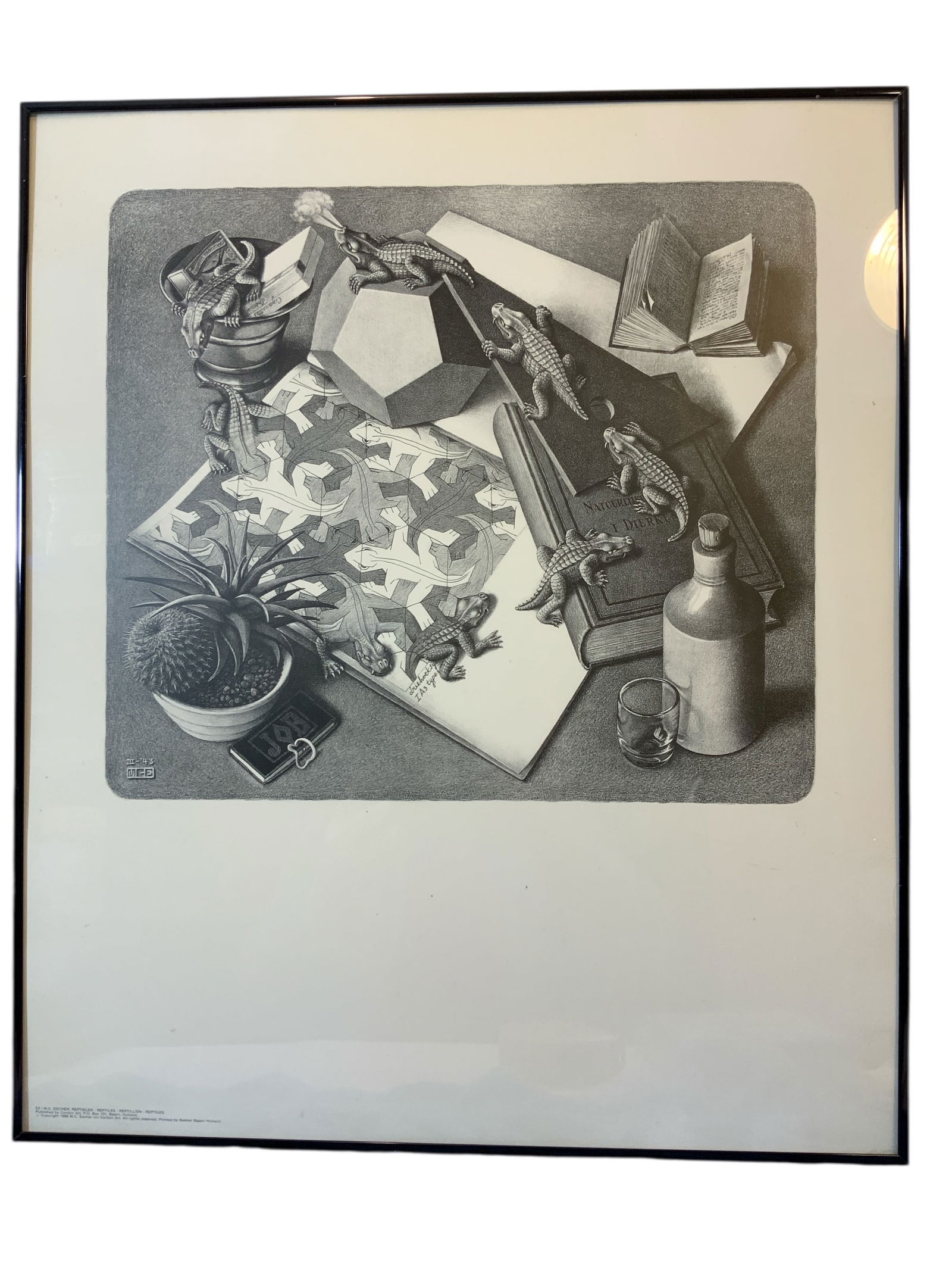 1988 Print M.C. Escher Reptielen - Reptiles - -Reptillien Cordon Art (1 of 5)