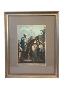 Framed Matted Art “An Arab Sheik of a Village in Egypt” Luigi Mayer